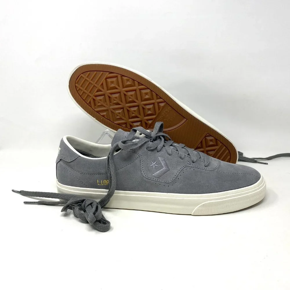 Converse Louie Lopez Pro OX Gray Low Top Shoes Men's Size Sneakers Suede 169493C - Picture 2 of 11